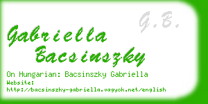 gabriella bacsinszky business card